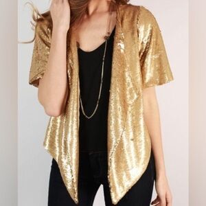 Buddy love gold sequins top size S